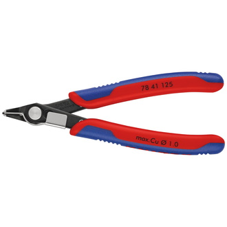 Knipex Electronic Super Knips, mit Mehrkomponenten-Hüllen, brüniert, 125 mm, Art.Nr. 78 41 125