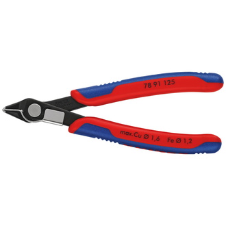 Knipex Electronic Super Knips, mit Mehrkomponenten-Hüllen, brüniert, 125 mm, Art.Nr. 78 91 125