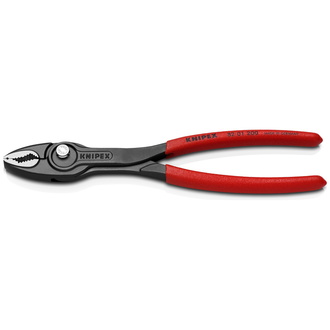 Knipex TwinGrip Frontgreifzange, mit rutschhemmendem Kunststoff überzogen, schwarz atramentiert 200 mm