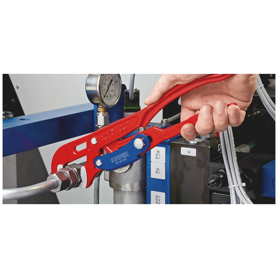 Knipex Rohrzange S-Maul mit Schnelleinstellung rot pulverbeschichtet 420 mm - 3