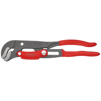 Knipex Rohrzange S-Maul mit Schnelleinstellung mit Kunststoff überzogen grau pulverbeschichtet 330 mm