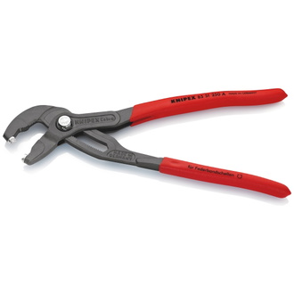 Knipex Federbandschellenzange, mit rutschhemmendem Kunststoff überzogen, grau atramentiert 250 mm (SB-Karte/Blister)