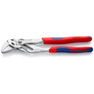 Knipex Zangenschlüssel Zange und Schraubenschlüssel in einem Werkzeug, mit Mehrkomponenten-Hüllen, verchromt 250 mm