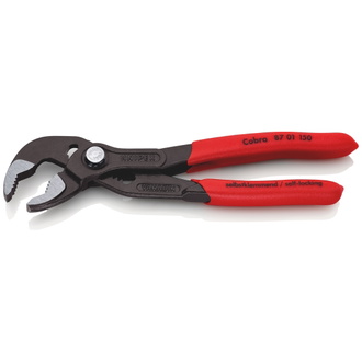 Knipex Cobra Hightech-Wasserpumpenzange, mit rutschhemmendem Kunststoff überzogen, grau atramentiert 150 mm (SB-Karte/Blister)