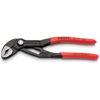 Knipex Cobra Hightech-Wasserpumpenzange, mit rutschhemmendem Kunststoff überzogen, grau atramentiert 150 mm