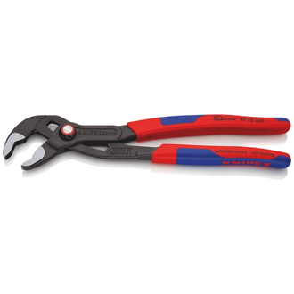 Knipex Cobra QuickSet Hightech-Wasserpumpenzange, mit Mehrkomponenten-Hüllen, grau atramentiert 250 mm (SB-Karte/Blister)