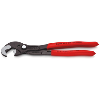 Knipex Schraubzange, mit rutschhemmendem Kunststoff überzogen, grau atramentiert 250 mm (SB-Karte/Blister)