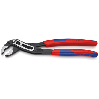 Knipex Alligator Wasserpumpenzange, mit Mehrkomponenten-Hüllen, schwarz atramentiert, 250 mm (SB-Karte/Blister)