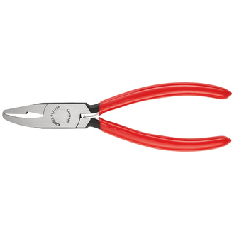 Knipex Glaskröselzange, mit Kunststoff überzogen, schwarz atramentiert, 160 mm, Backenbreite 4.0 mm