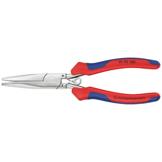 Knipex Polsterklammerzange, mit Mehrkomponenten-Hüllen, spiegelpoliert 185 mm