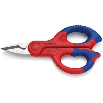 Knipex Elektrikerschere mit Mehrkomponenten-Hüllen, glasfaserverstärkt 155 mm (SB-Karte/Blister)