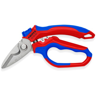 Knipex Gewinkelte Elektrikerschere mit Mehrkomponenten-Hüllen, glasfaserverstärkt 160 mm