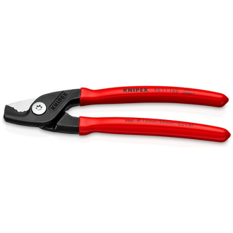 Knipex StepCut Kabelschere mit Kunststoff überzogen brüniert 160 mm