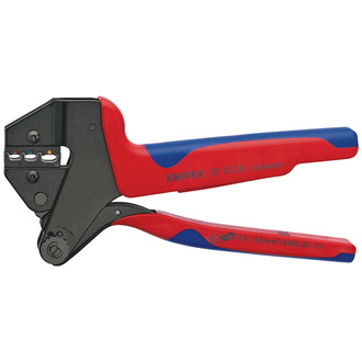 Knipex Crimp-Systemzange für auswechselbare Crimpeinsätze, mit Mehrkomponenten-Hüllen, brüniert, 200 mm, Art.Nr. 97 43 06