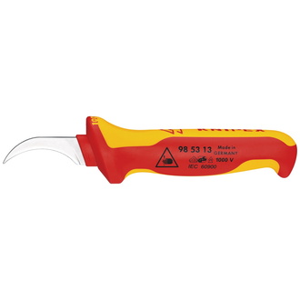 Knipex Abmantelungsmesser isolierender Mehrkomponenten-Griff, VDE-geprüft 190 mm