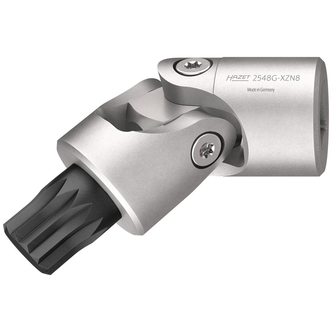 Hazet Schraubendreher Gelenkeinsatz 2548G-XZN8, 1/4 (6,3 mm) Vierkant hohl, Innen Vielzahn Profil XZN, SW M8