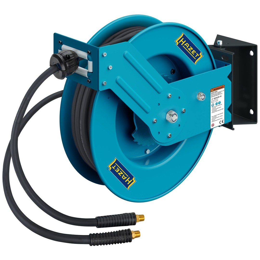 Hazet Schlauchaufroller, offen, 20 m, 10 mm Innen-Ø 9040OS-10, 20 m