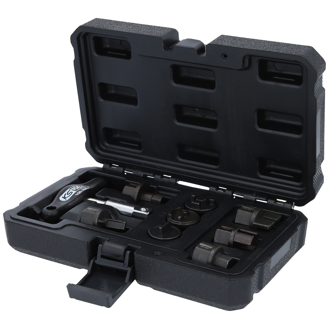 KS Tools 3/8 Öldienst-Spezialprofil-Satz für Kunststoff-Ölablassschrauben, 9-tlg