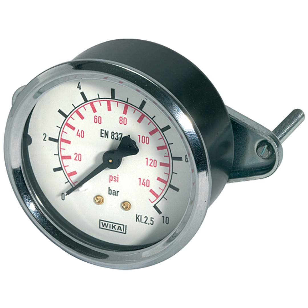 Riegler Standardmanometer, Dreikantfrontring, G 1/4 hinten, -1 / 0,0 bar, Ø 63