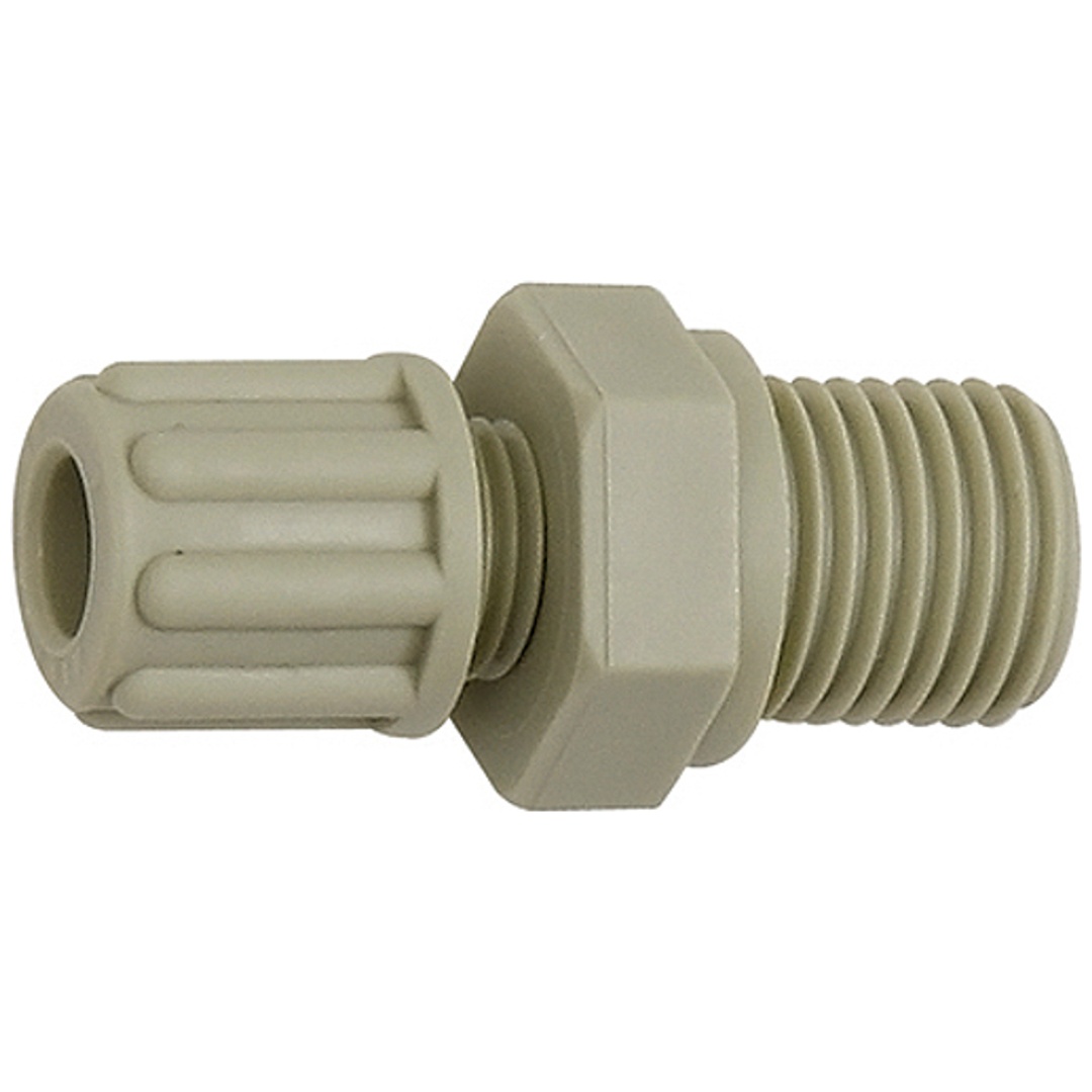 Riegler Gerade Einschraubverschraubung, G 3/8 a., für Schlauch 6/8 mm, PP