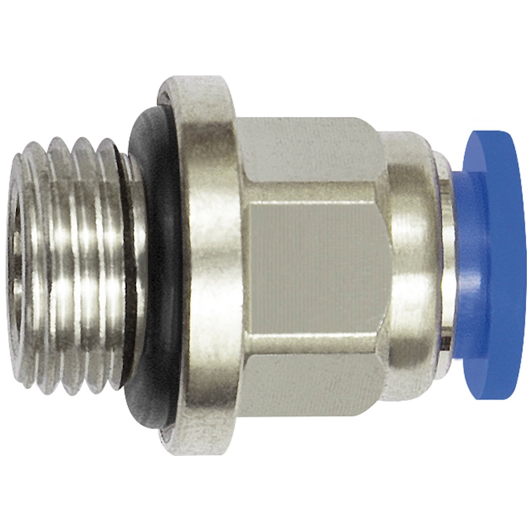 Riegler Gerade Steckverschraubung »Blaue Serie« mini, M6 a., Schlauch-Ø 6, Art.Nr. 122.006-6M