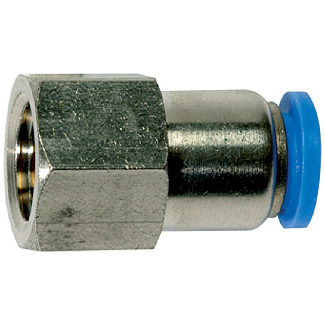 Riegler Gerade Steckverschraubung »Blaue Serie«, M5 innen, Ø 6 mm
