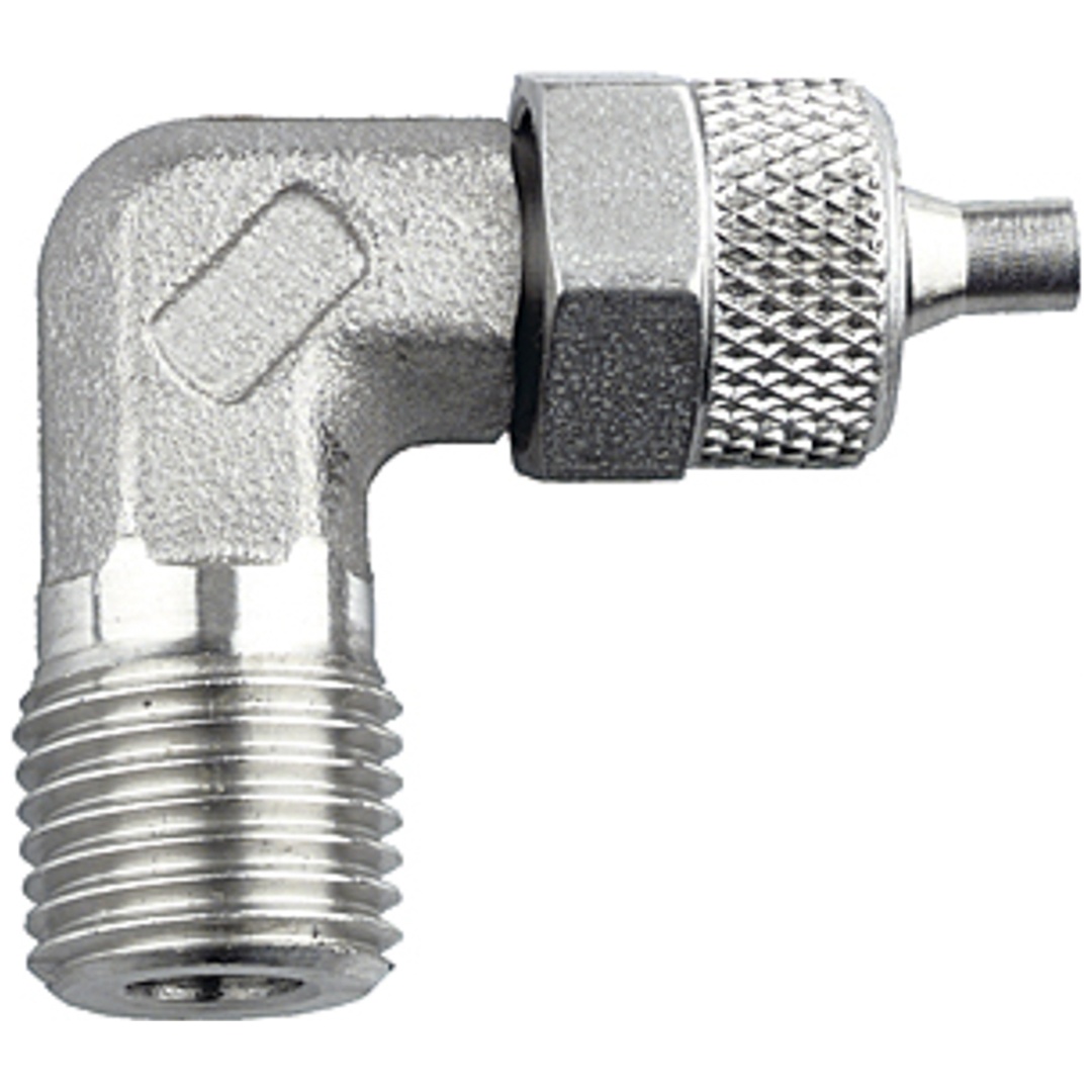 Riegler Winkel-Einschraubverschraubung, R 1/8 a., Schlauch 8/6, ES 1.4571