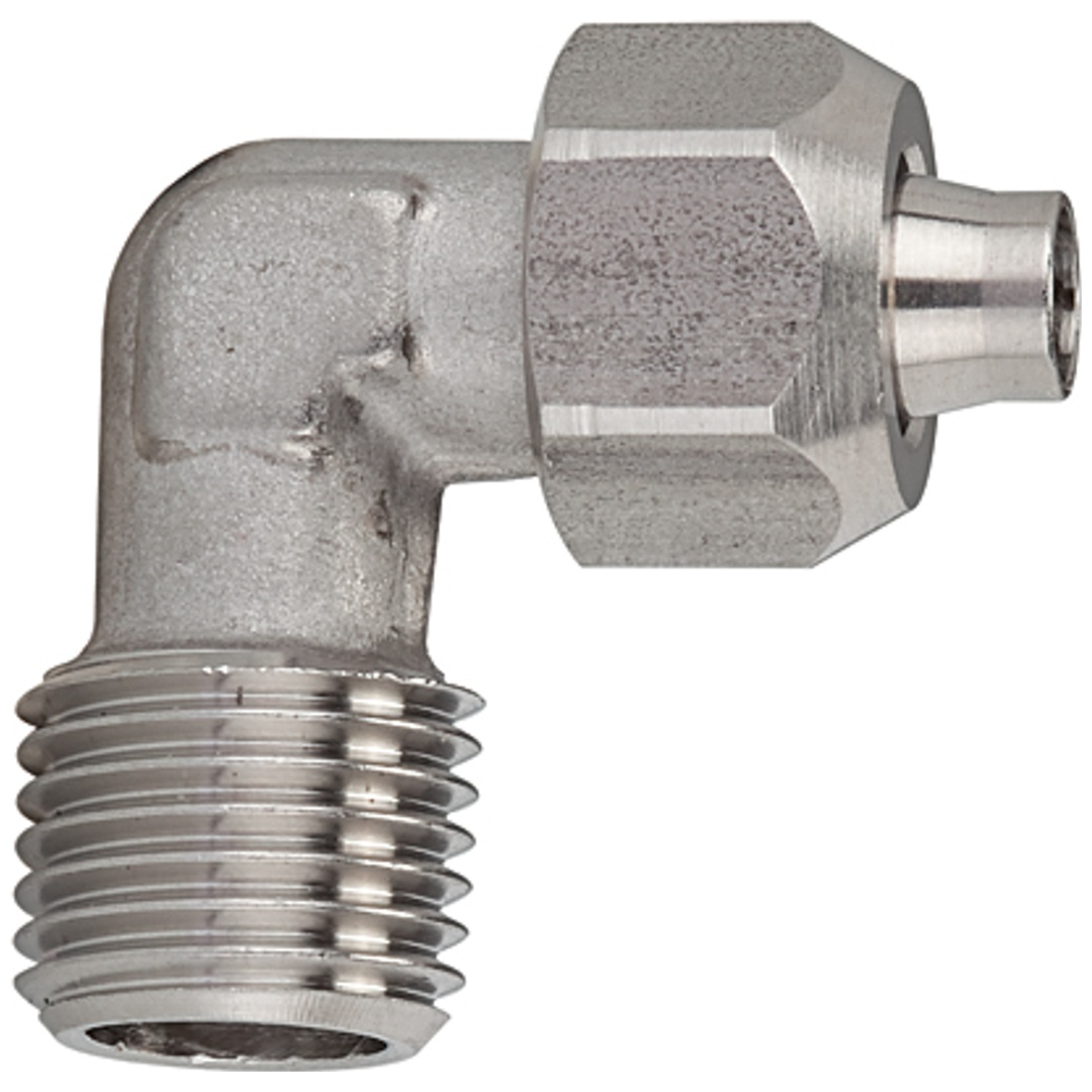 Riegler Winkel-Einschraubverschraubung, R 1/4 a., Schlauch 6/4, ES 1.4404
