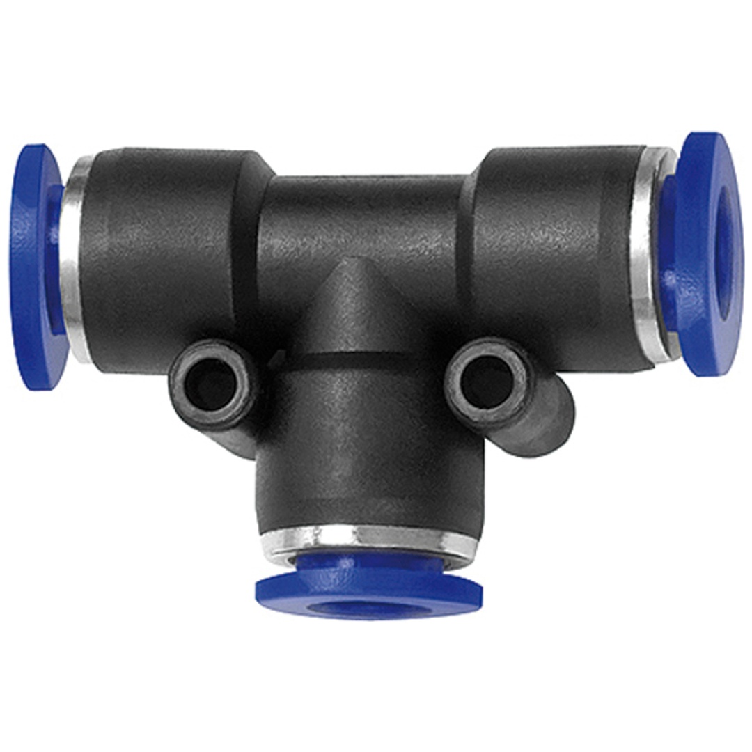 Riegler T-Steckverbindung Blaue Serie, reduzierend,Schlauch-Ø 2x8mm/ 1x10mm
