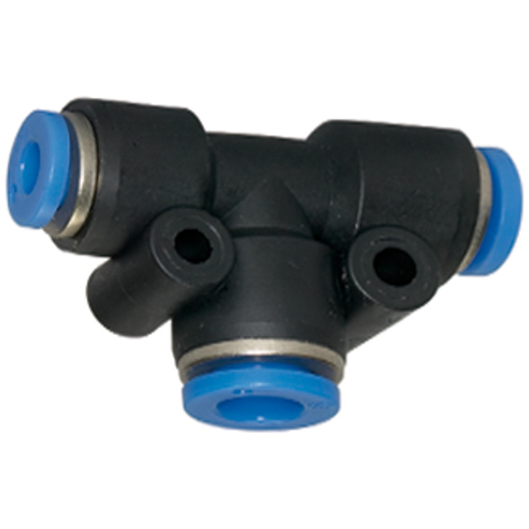 Riegler T-Steckverbindung Blaue Serie, reduzierend,Schlauch-Ø 2x8mm/ 1x6mm