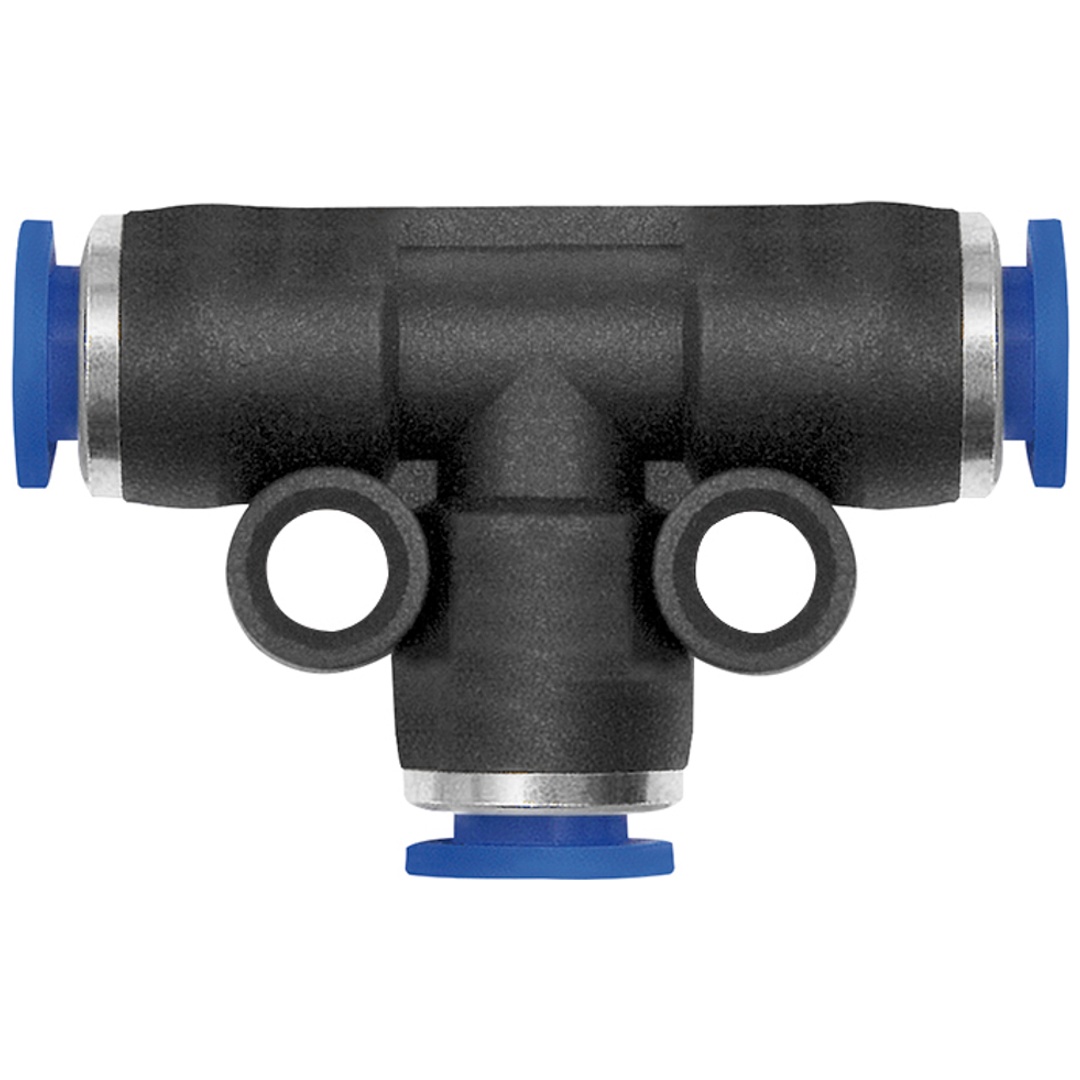 Riegler T-Steckverbindung »Blaue Serie« mini, red., Schlauch-Außen-Ø 6/4 mm