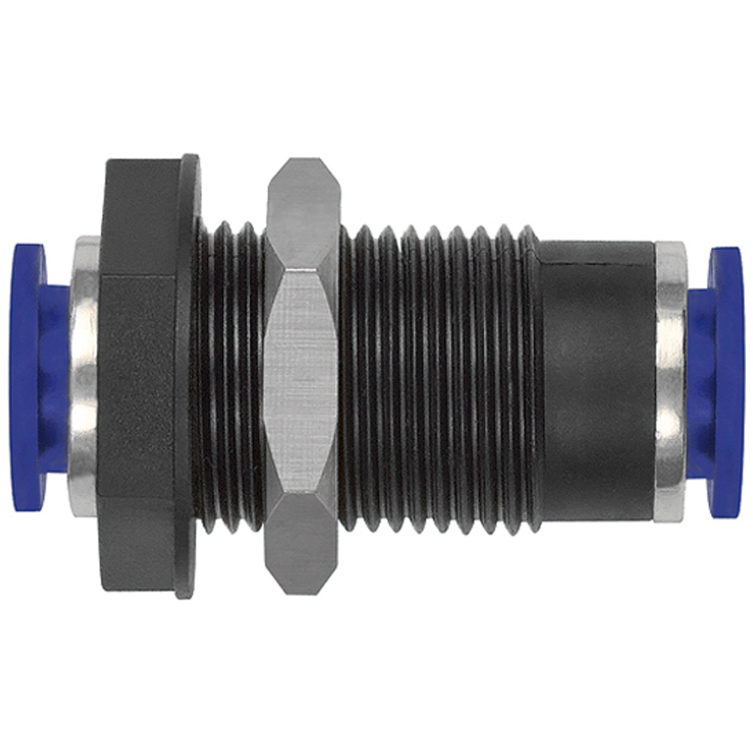 Riegler Gerade Schott-Steckverbindung »Blaue Serie«, M24x2,0, Schl.-Ø 12