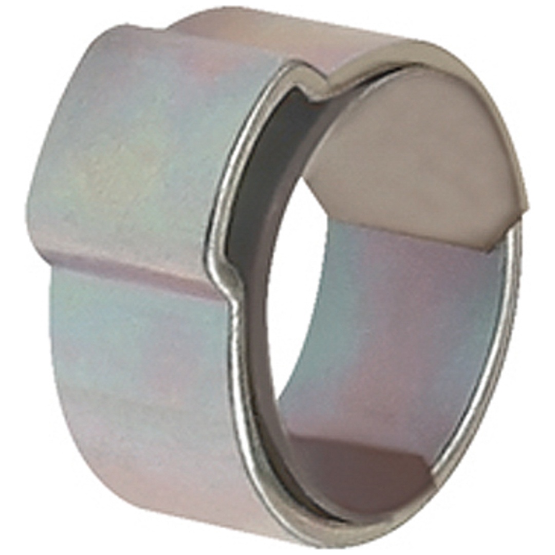 Riegler 1-Ohr-Schlauchklemme, Einlagering, Stahl glanzv. (W1), 9,0 - 10,5 mm