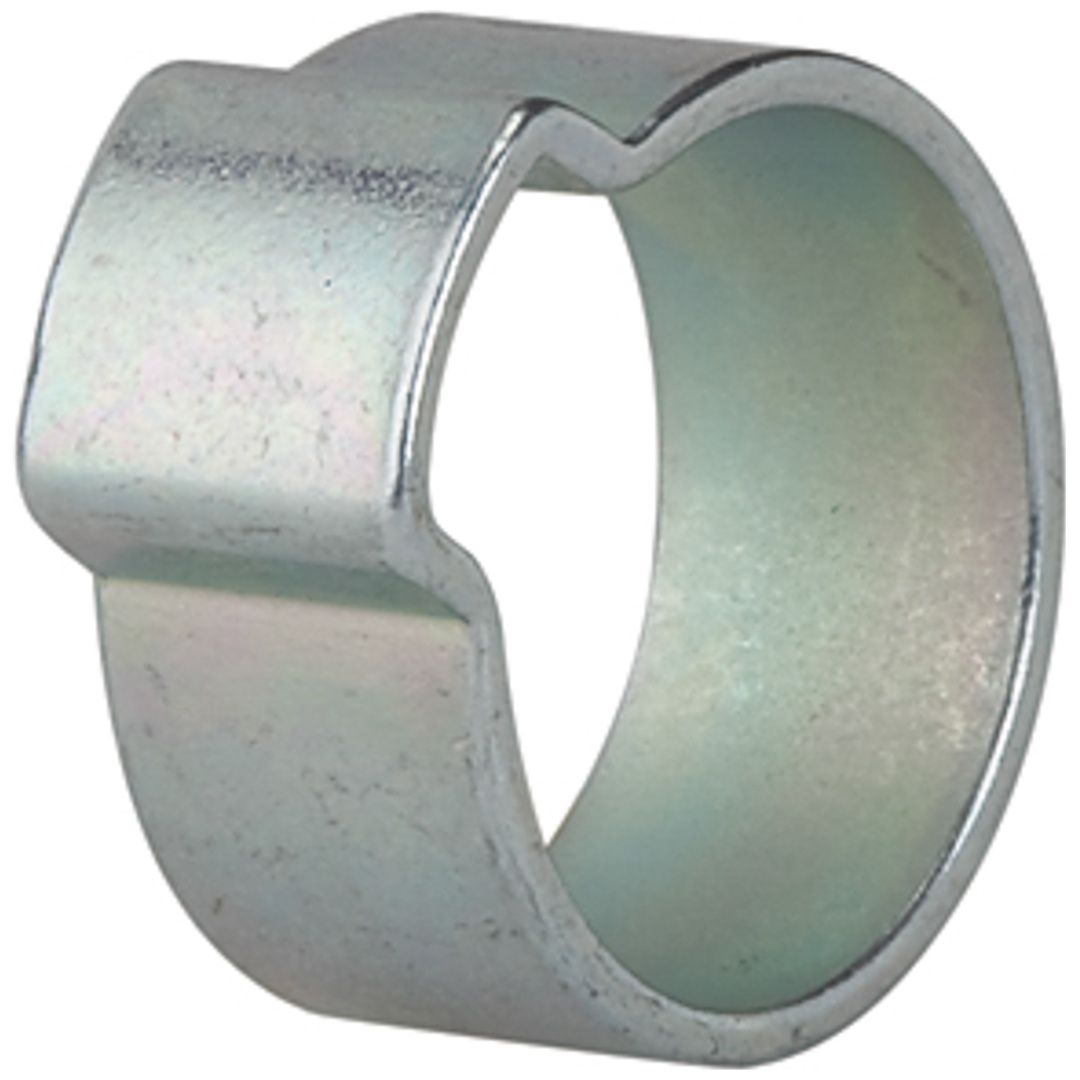 Riegler 1-Ohr-Schlauchklemme, Stahl glanzverz. (W1), Spannbe. 9-11mm, 6,5mm