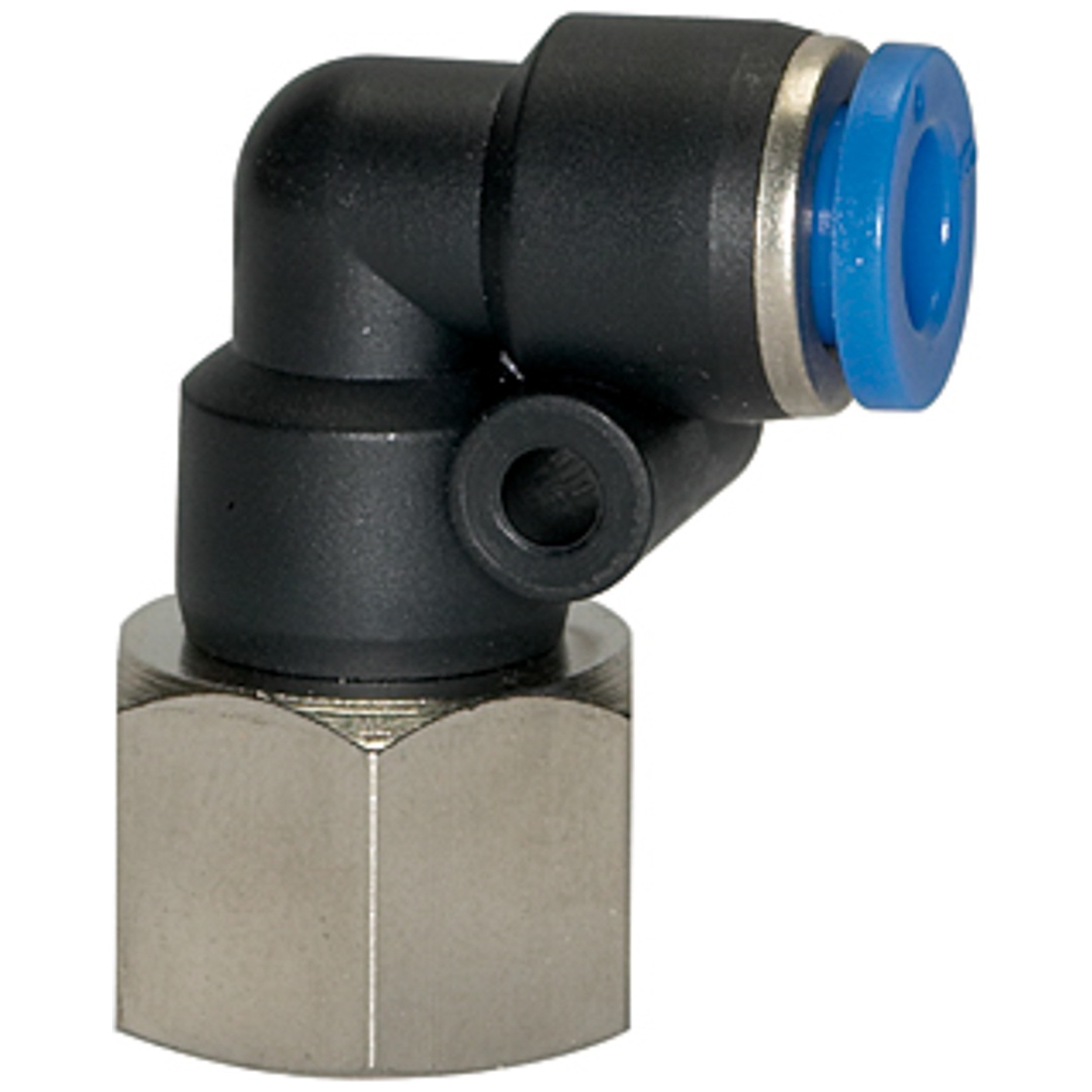 Riegler L-Steckverschraubung »Blaue Serie«, drehbar, M5 innen, Ø 6 mm