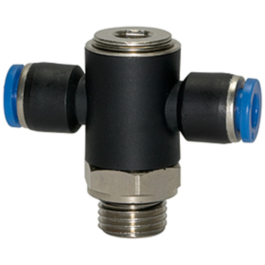 Riegler T-Steckverschraubung »Blaue Serie«, drehbar, G 1/4 außen, Ø 10 mm