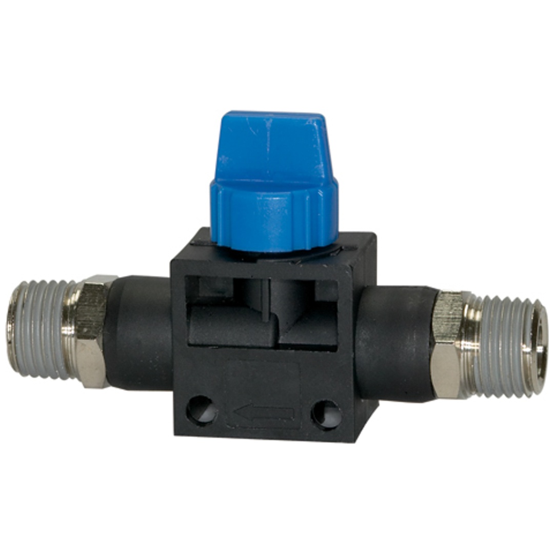 Riegler Absperrventil »Blaue Serie«, R 1/2 a., R 3/8 a., beschichtet