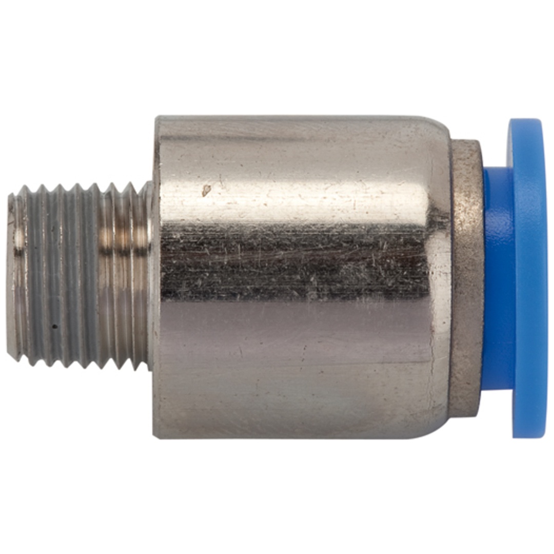 Riegler Gerade Steckverschraubung »Blaue Serie«, rund, R 1/4 außen Ø 10mm