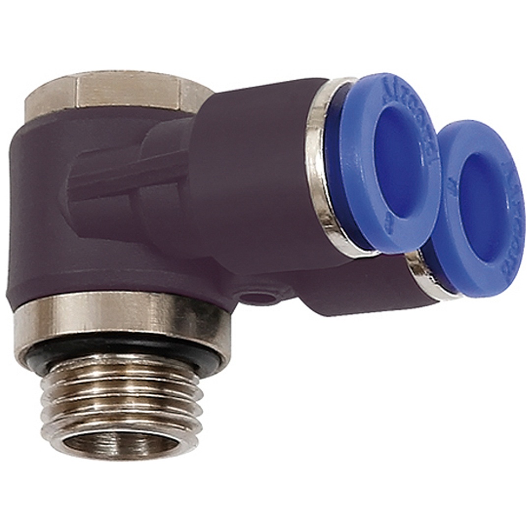 Riegler Y-Winkelsteckverschraubung »Blaue Serie«, drehbar, G 3/8 a. Ø 10mm