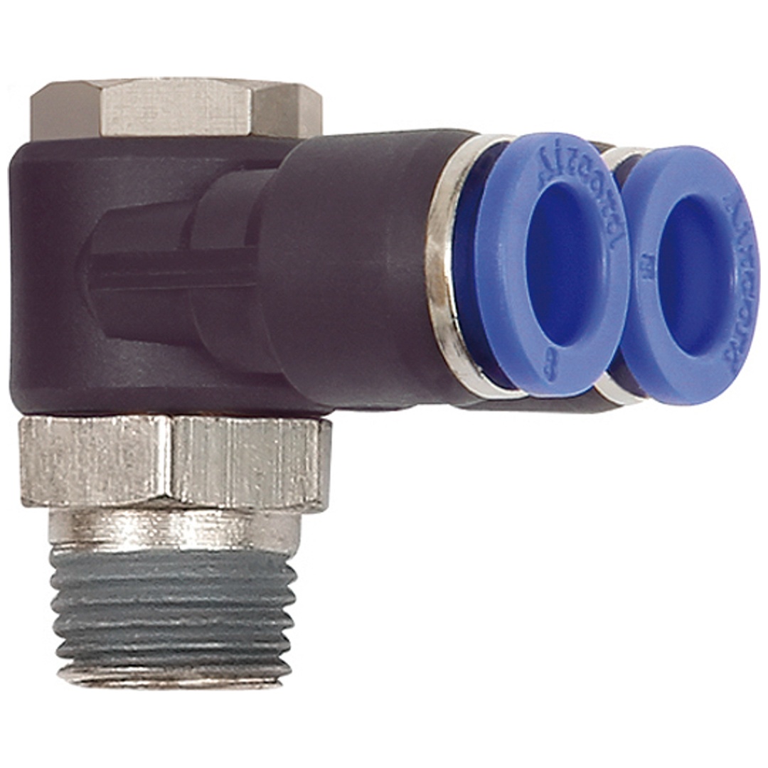 Riegler Y-Winkelsteckverschraubung »Blaue Serie«, drehbar, R 1/4 a. Ø 6mm