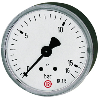 Riegler Manometer rückseitig zentrisch 50mm 0-4bar G1/4"