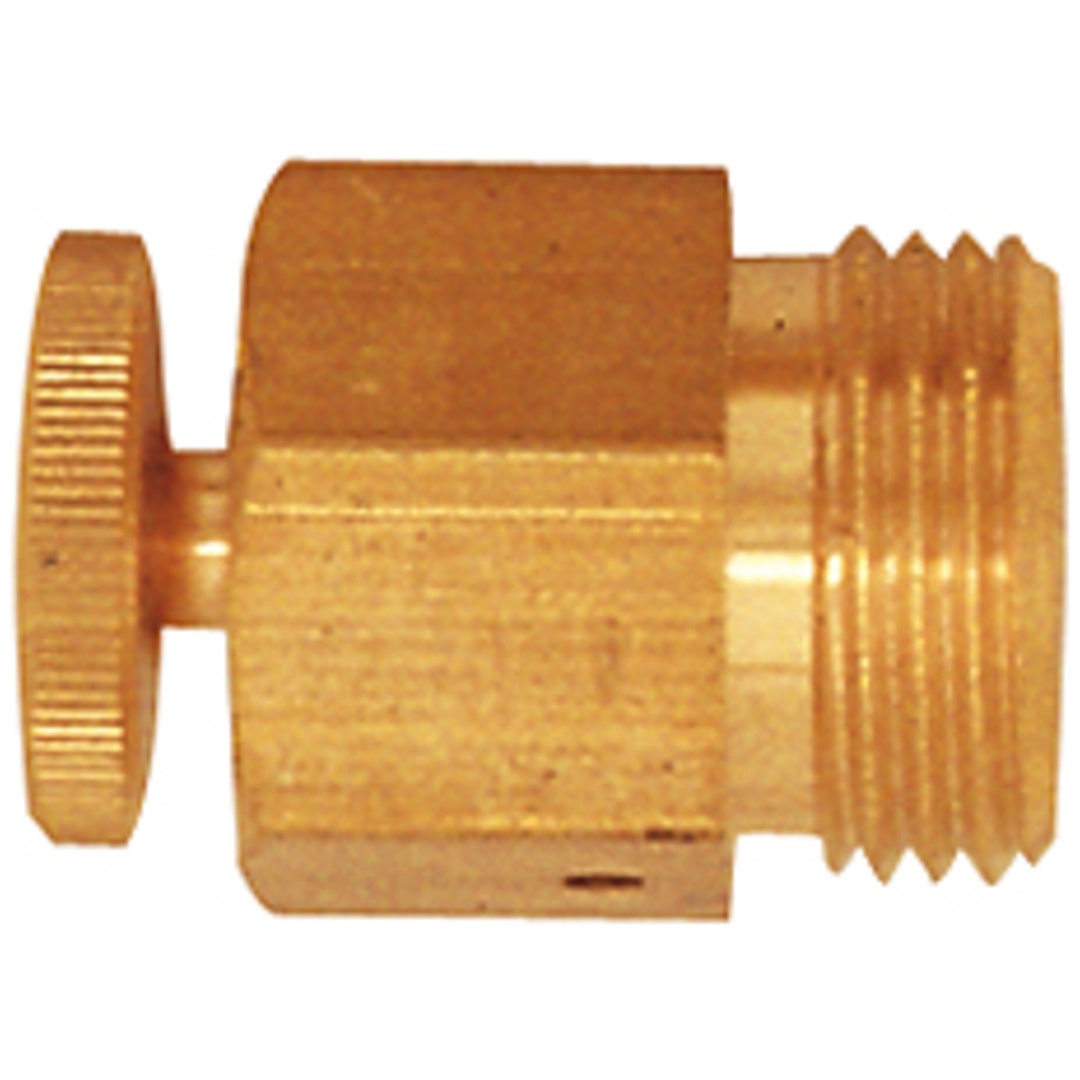 Riegler Ablass- und Entlüftungsventil, Messing, gerade Form, G 1/4