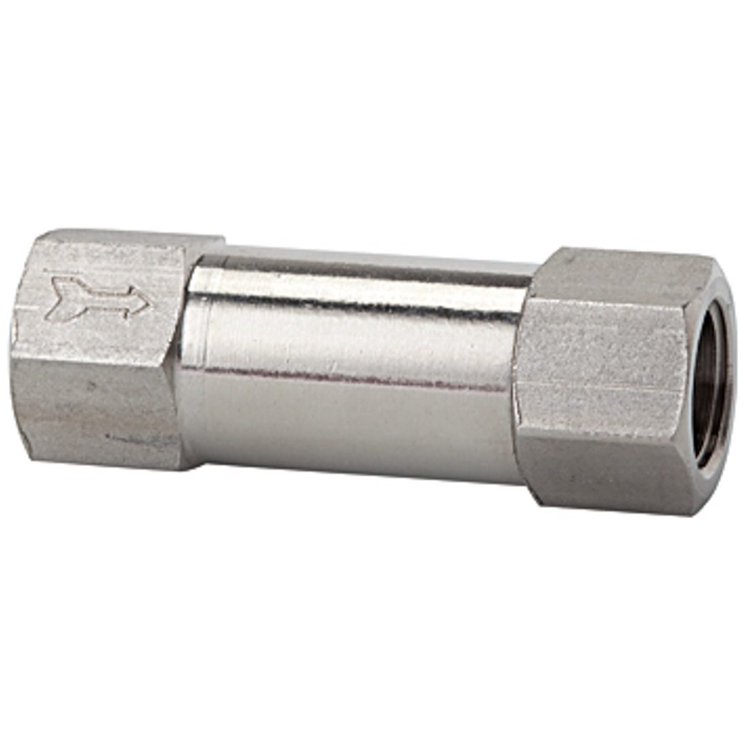 Riegler Rückschlagventil, Durchgangsform, ES 1.4404, G 1/4, 0,2 bar