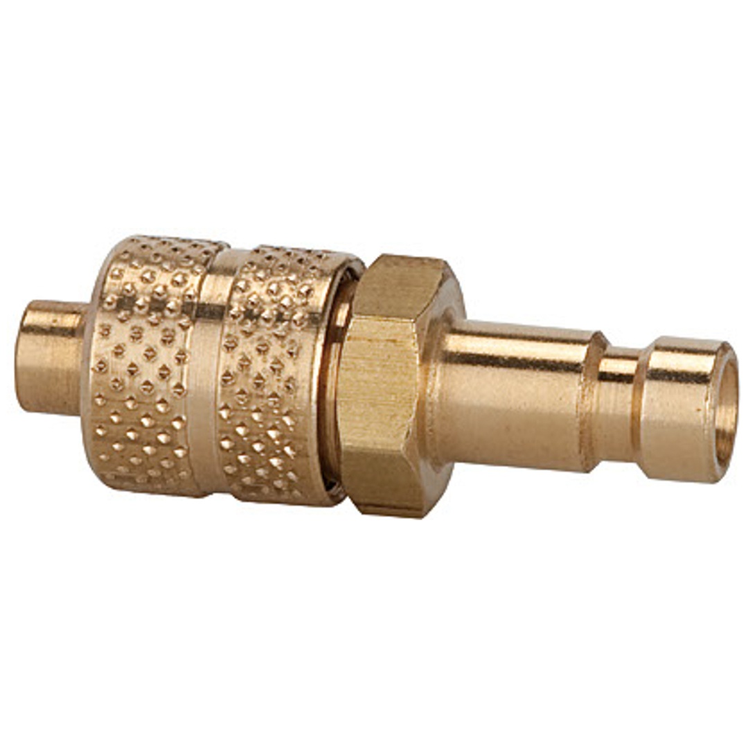 Riegler Nippel für Kupplungen NW 2,7, Messing blank, für Schlauch 6x4