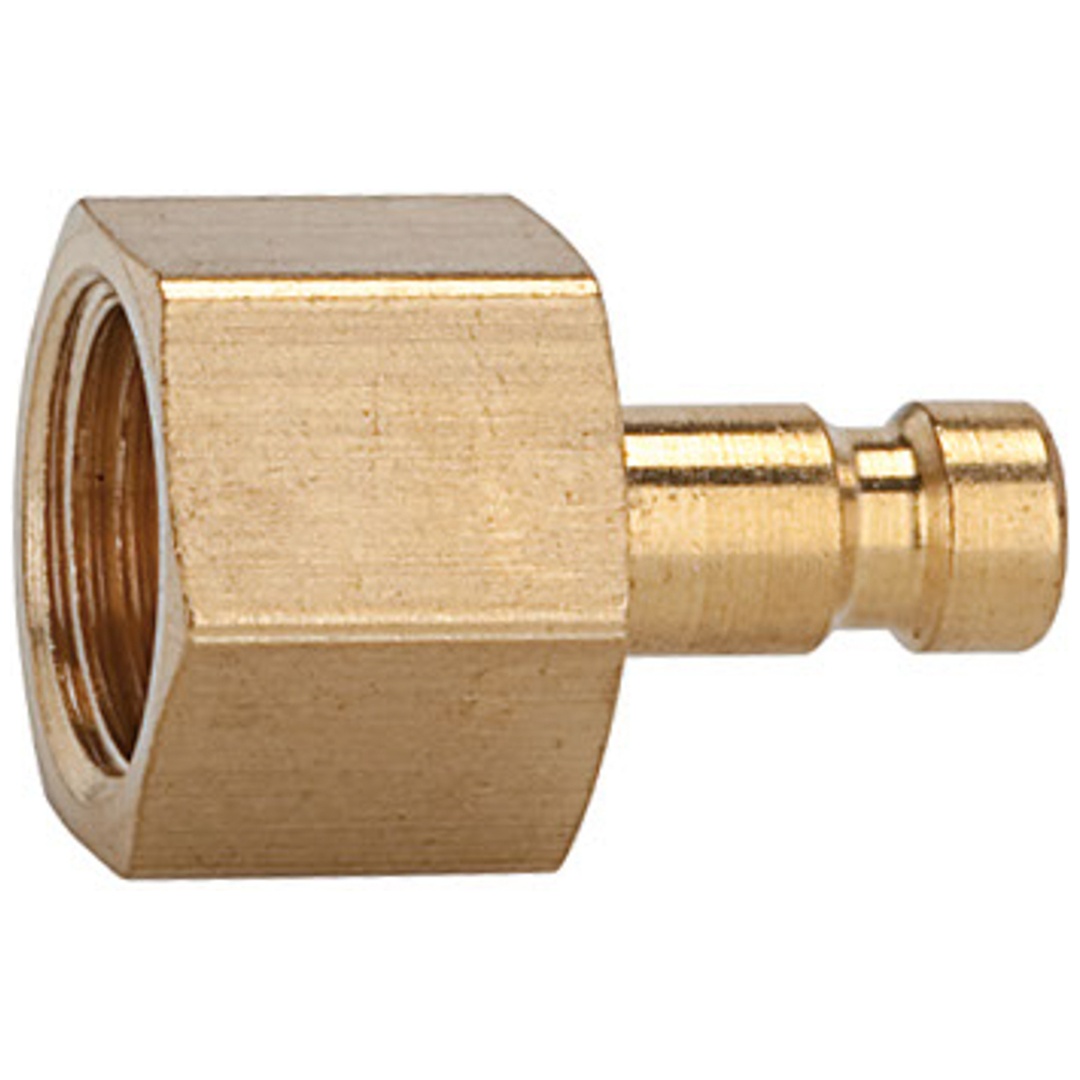 Riegler Nippel für Kupplungen NW 2,7, Messing blank, G 1/8 IG, SW 12