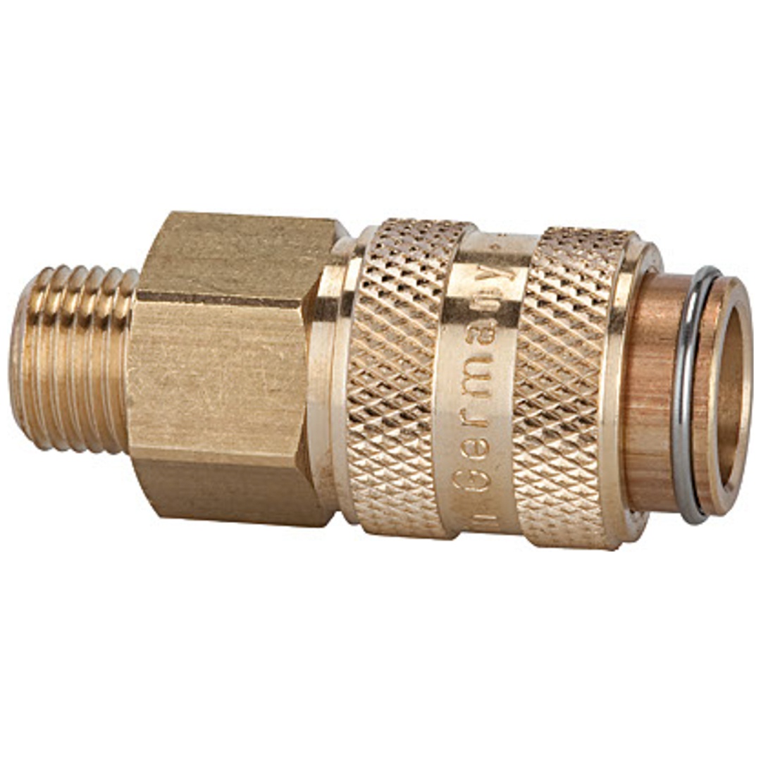 Riegler Schnellverschlusskupplung NW 5, Messing blank, G 3/8 AG