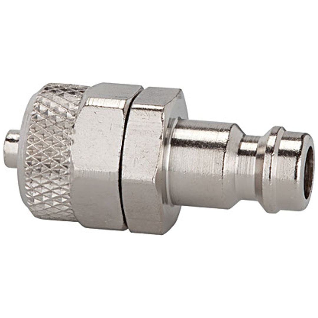 Riegler Nippel für Kupplungen NW 5, Messing vernickelt, für Schlauch 6x4