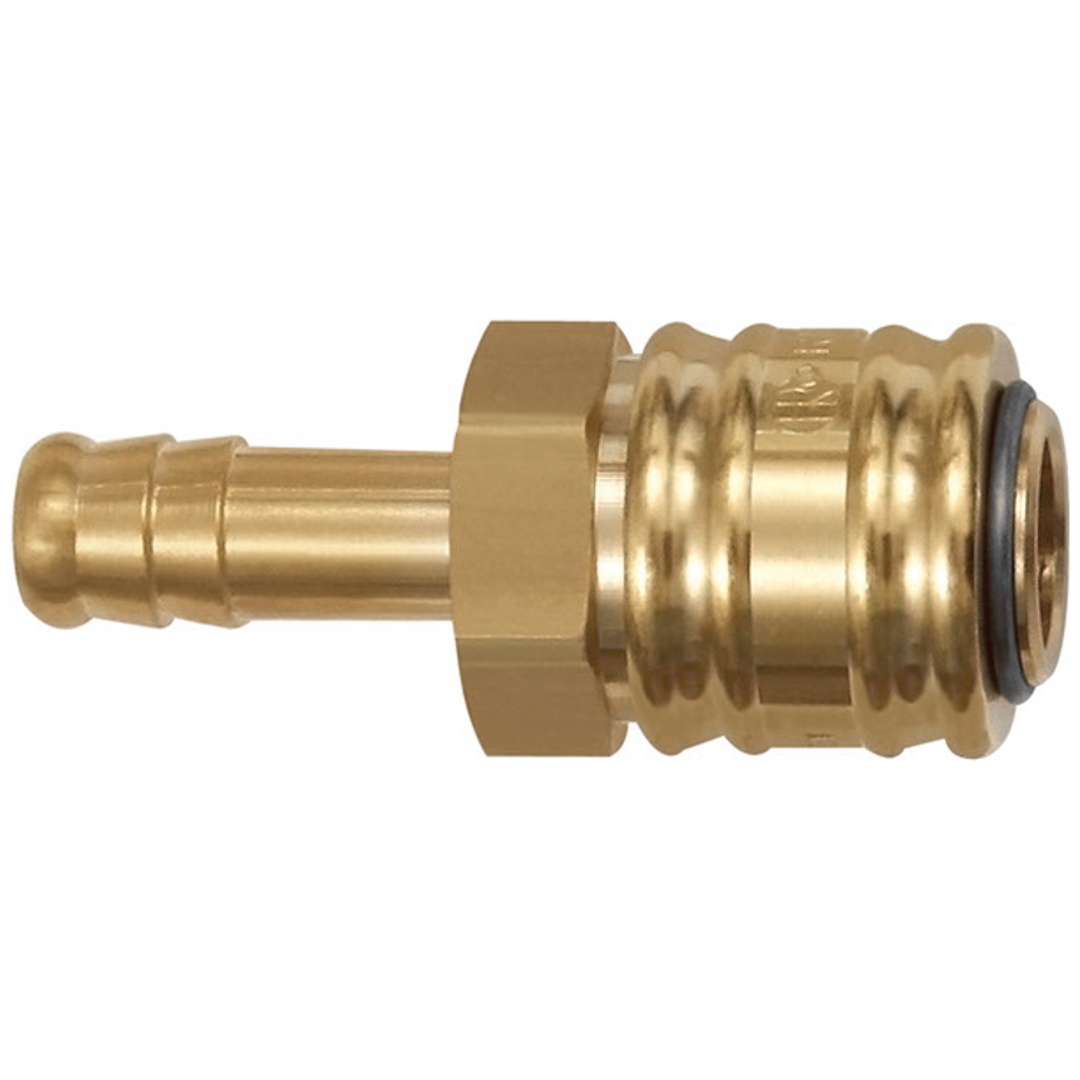 Riegler Schnellverschlusskupplung NW 7,2, Messing blank, Tülle LW 9
