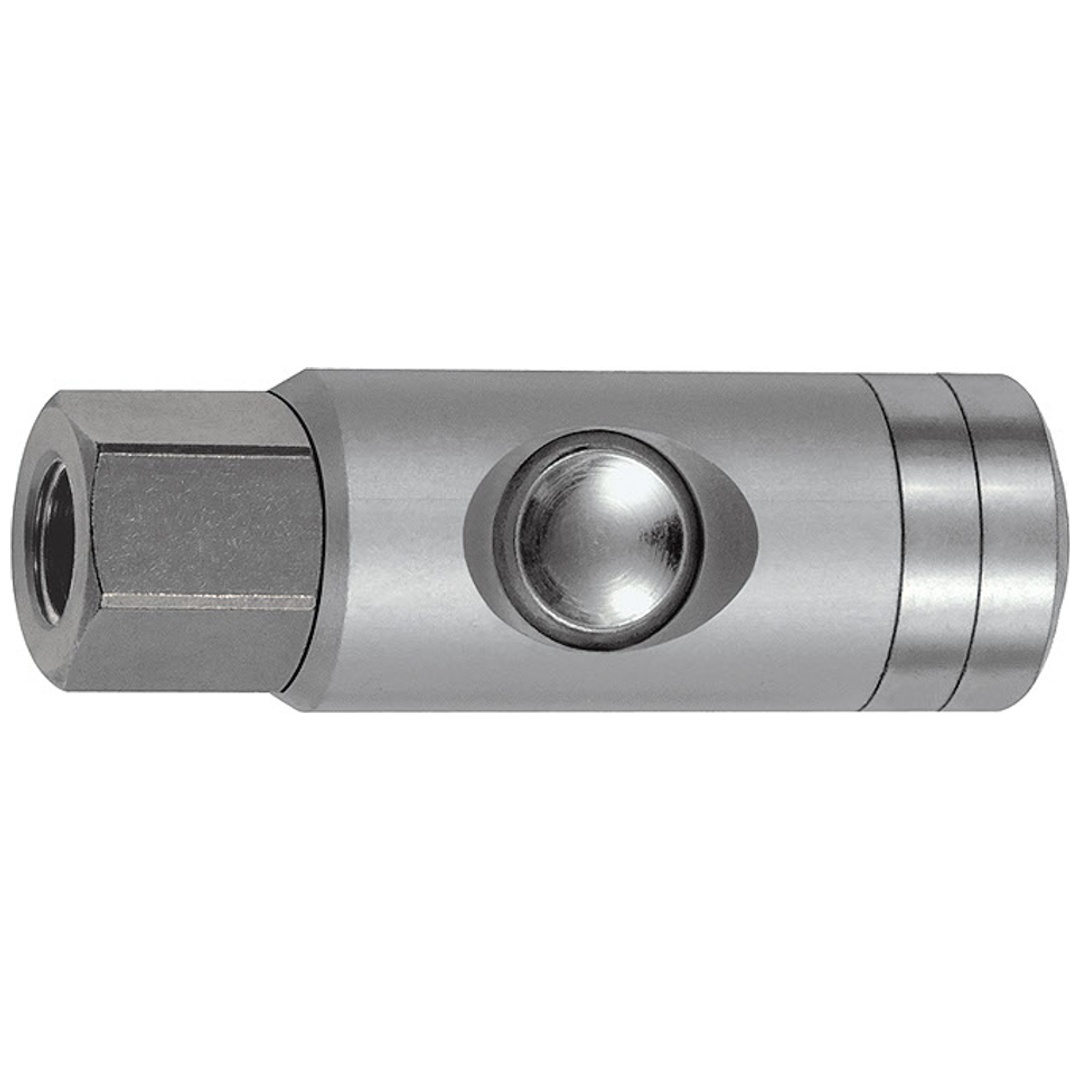 Riegler Druckknopf-Sicherheitskupplung NW 5,5, drehbar, Alu, G 1/4 IG