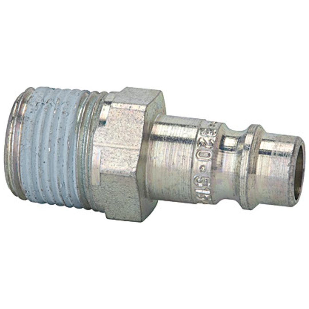 Riegler Nippel für Kupplungen NW 7,2-7,8, Stahl gehärtet/verz., R 1/4 AG PTFE